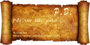 Péter Dévald névjegykártya